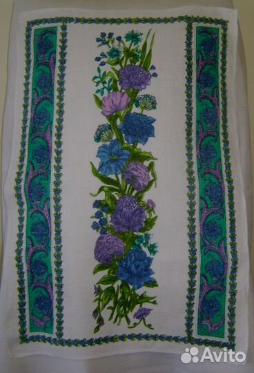 Декор. полоски (х/б),скатерть лен,полотенца х/б