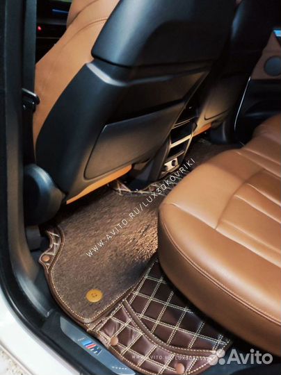 5D коврики из экокожи с ворсом в салон BMW X5 F15