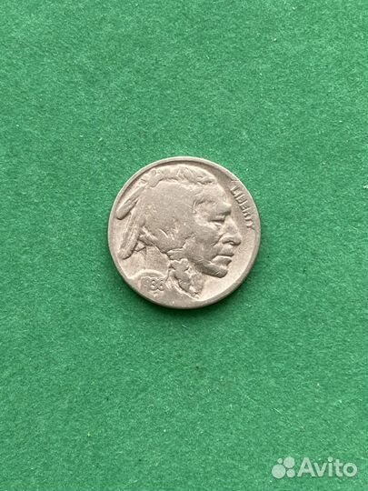 5 центов США 1935-38 Индеец Буфало