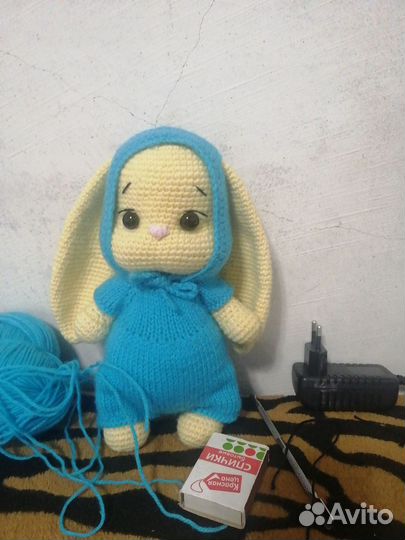 Вязаный зайка