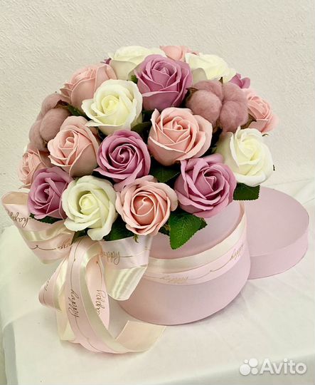 Букет из роз на основе мыльной пены «Алетта»