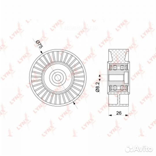Lynxauto PB-5280 Ролик натяжной приводного ремня