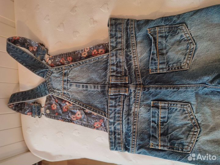 Джинсовый комбинезон для девочки 98