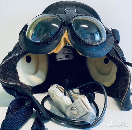 Шлемофон летный зимний ввс СССР