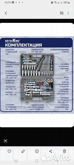 Нанабор инструментов для автомобиля goodking 150