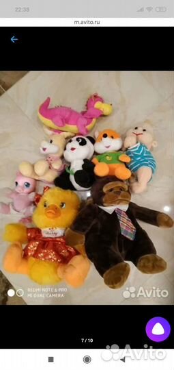Мягкие игрушки разные,сумка лунтик б/у