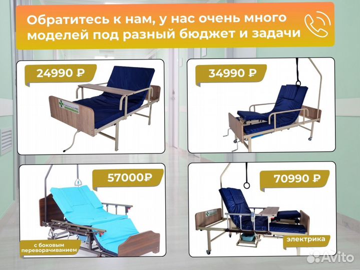 Кровать функциональная для ухода за больными