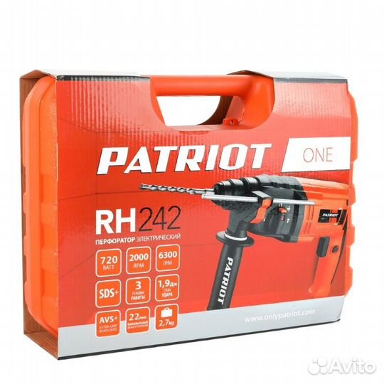 Перфоратор SDS-Plus Patriot RH242 The One140301326