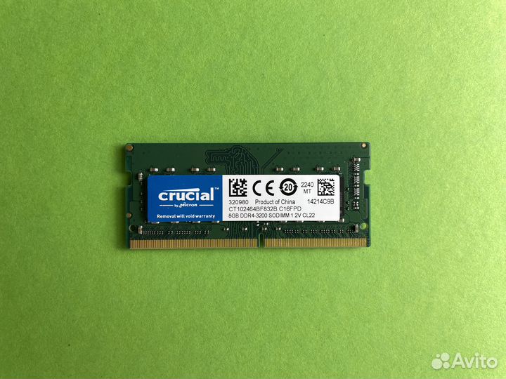 DDR4 3200MHz 8GB Crucial Новая для Ноутбука