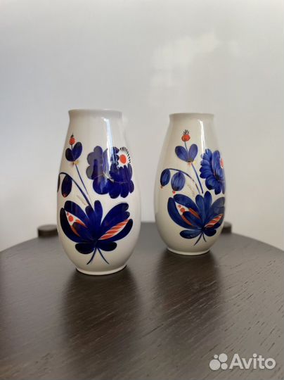 Вазы Полоне З.Х.К., кобальт, позолота, 1970е