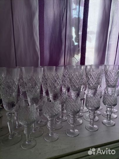 Хрустальные рюмки на ножке СССР