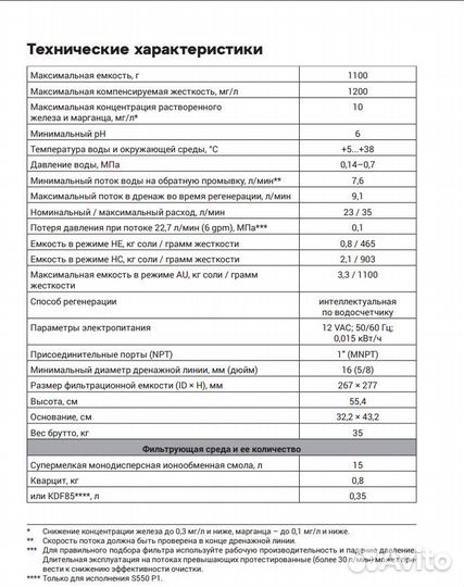 Обезжелезиватель для воды Аквафор WS 500P (ар.81)