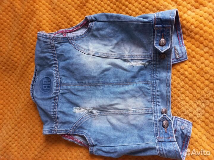Джинсовый жилет для мальчика