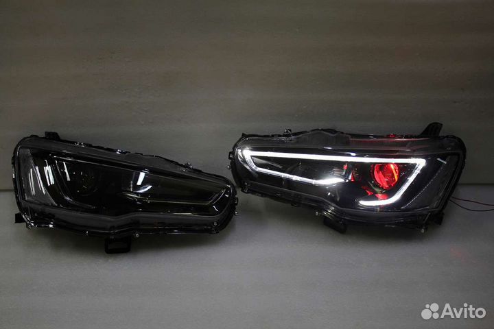 Audi style оптика для Lancer X