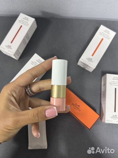 Hermes бальзам для губ 14 rose abricote оригинал