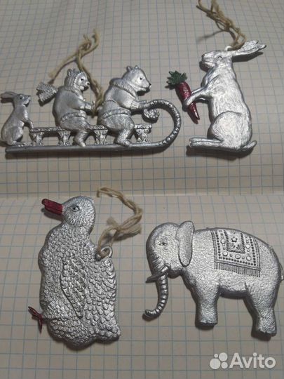 Елочные игрушки ссср, колкий пластик, металл