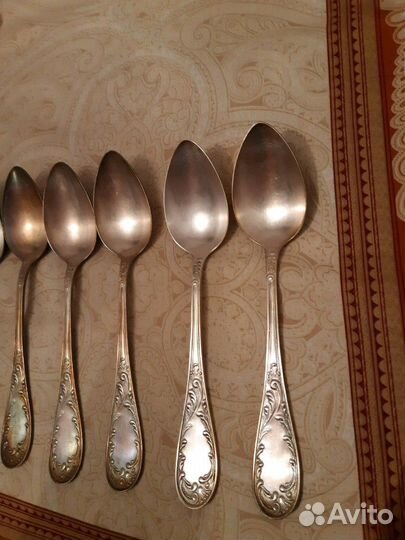 Ложки мельхиор старое пламя