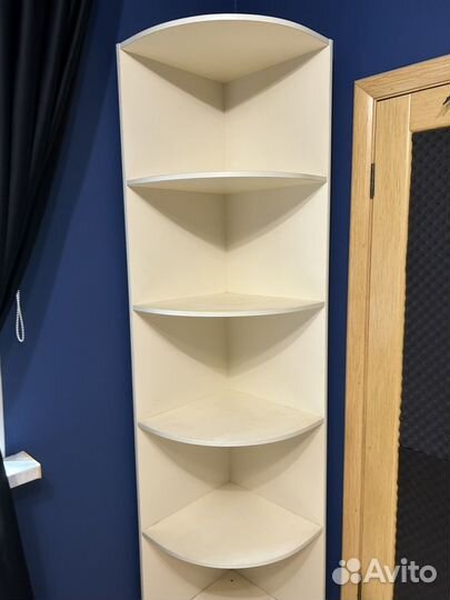 Стеллаж угловой белый