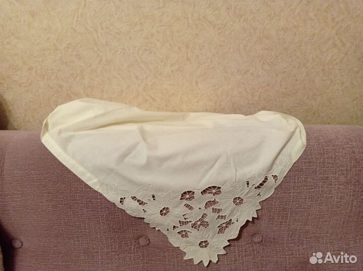 Вышивка ручная работа, накидка на подушку