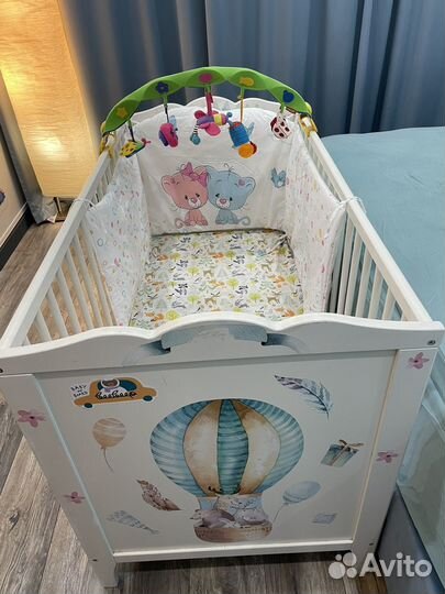 Кроватка детская Икеа Хенсвик с аксессуарами