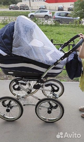 Коляска 2 в 1 Adbor Marsel Classic Navy Blue