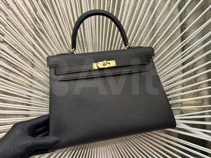 Сумка Hermes Kelly 32 с прожилками