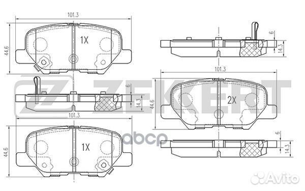 BS-1014 zekkert Колодки торм. диск. зад. BS-1014