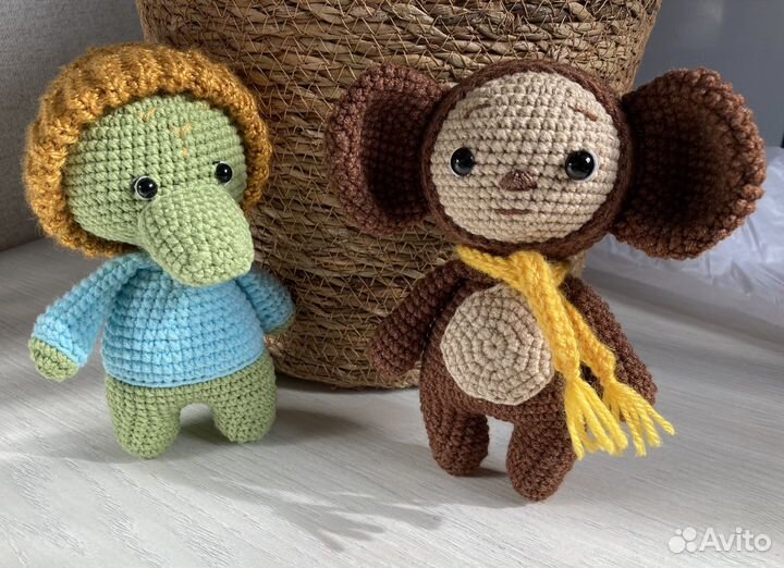 Вязаные игрушки чебурашка
