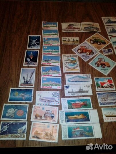 Почтовые марки: техника, природа и др. 276 шт