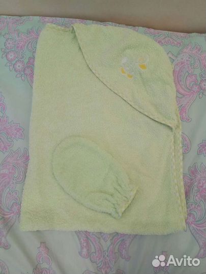 Полотенце-уголок детское с варежкой