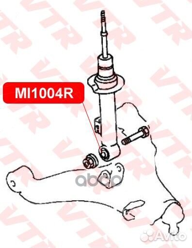 Сайлентблок амортизатора задней подвески MI1004