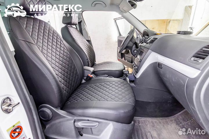 Авточехлы Шкода Йети / Экокожа Ромб