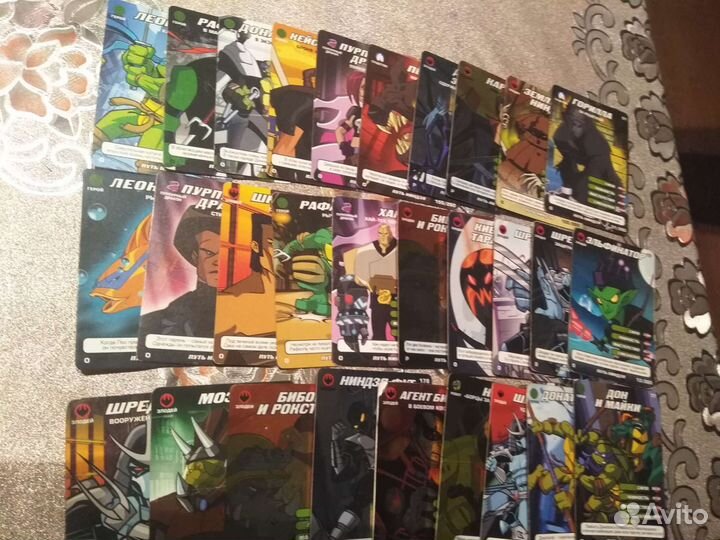 Карточки черепашки ниндзя боевая четверка