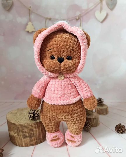 Вязаные игрушки мишка