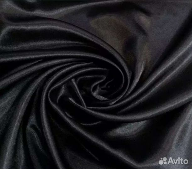 Ткань черная.Креп-сатин 3 м