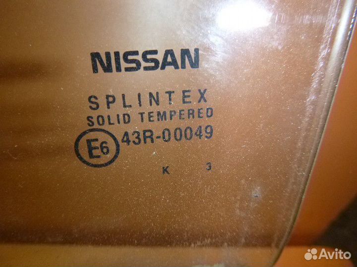 Стекло двери задней левой nissan primera P12E 2002