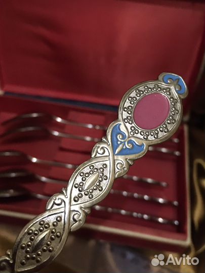 Чайные ложки с эмалью