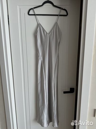 Шёлковое платье комбинация zara