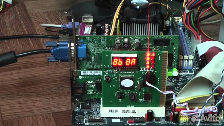 Post карта ST8672 с разъемами PCI, ISA новая