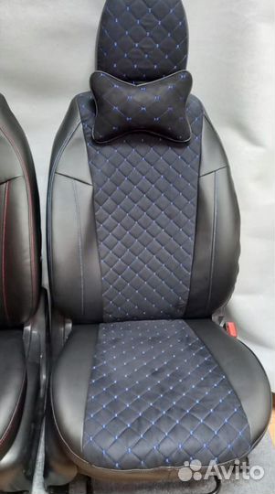 Чехлы на kia spectra frant алькантара