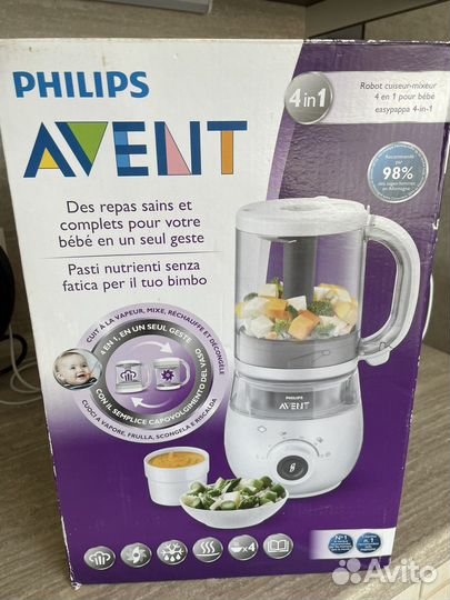 Пароварка блендер philips avent 4 в 1