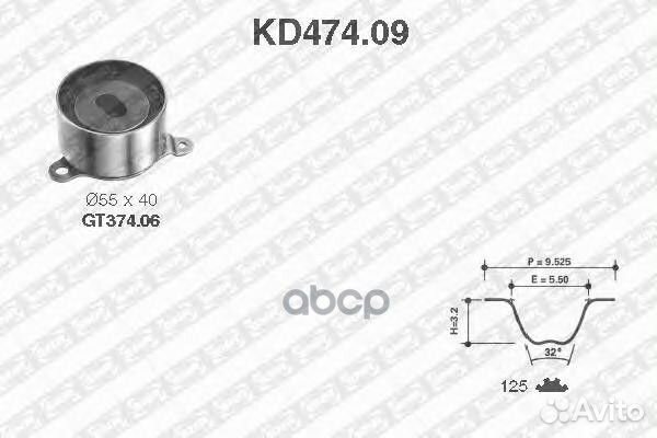 Комплект ремня грм KD47409 NTN-SNR