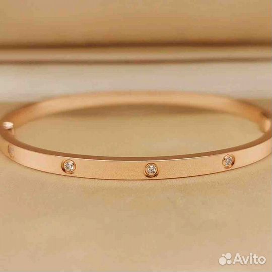 Браслет Cartier Love розовое золото 0,21ct