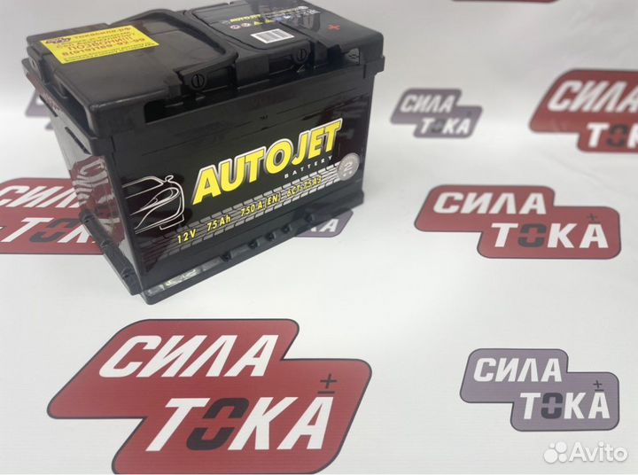 Аккумулятор 75 ач auto JET /Бесплатная Доставка