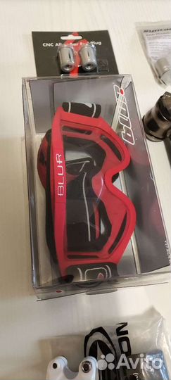 Велозапчасти: заглушки руля, маска детская визор