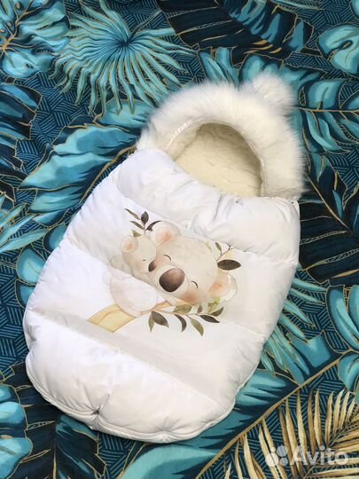 Конверт зимний на овчине на выписку