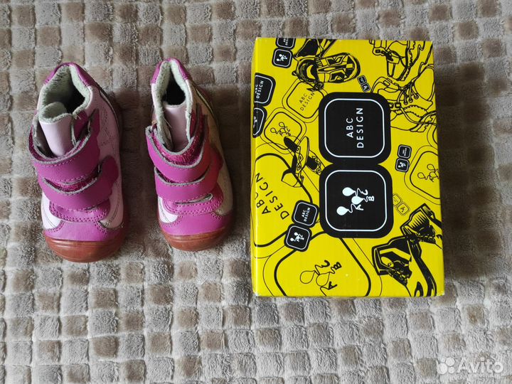 Ботинки для девочки весна-осень21р,натур.кожа,б/у