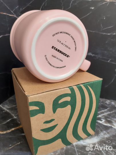 Кружка starbucks розовая pink новая