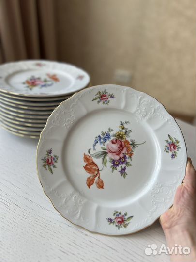 Тарелка 25 см Полевой цветок Bernadotte набор 6шт