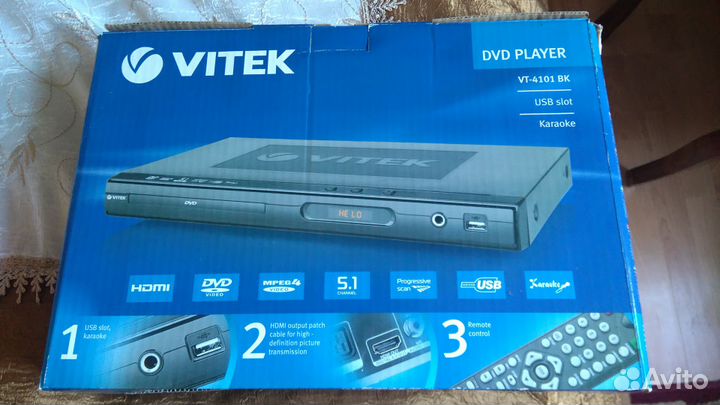 Dvd плеер vitek vt-4101 bk